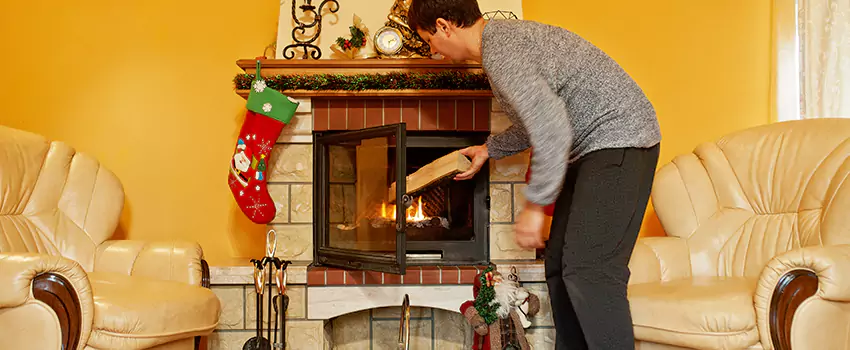 Rusted Metal Fireplace Restoration in San Pablo, California